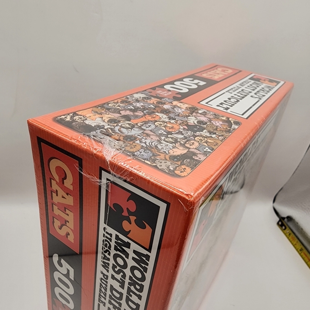 Double Sided CATS World's Most Difficult Jigsaw Puzzle 500 Piece SEALED - Picture 2 of 3